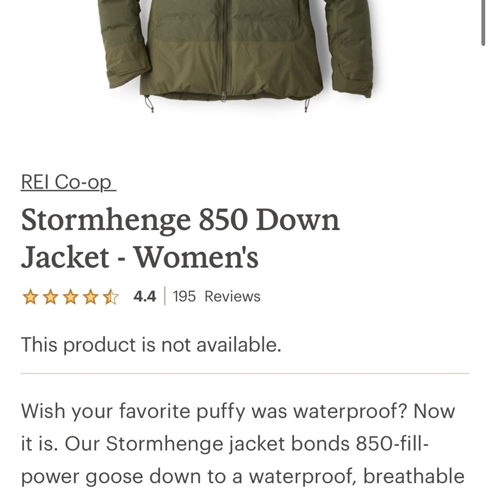Rei Stormhenge 850 Down Jacket View 2
